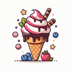 ice cream, food, dessert, cream, background, summer, sweet, ice, cold, chocolate, frozen, creamy, delicious, flavor, dairy, vanilla, cone, waffle, isolated, gelato, colorful, tasty, strawberry, closeu