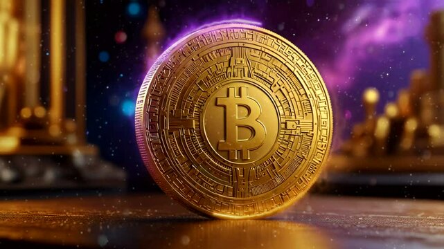 coin with bitcoin logo