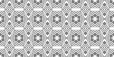 Seamless Transparent Monochrome Art Deco Style Geometric Pattern Wallpaper