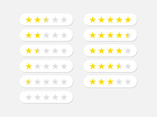 Five stars icon Vector. Five stars customer product rating review flat icon for apps and websites.
