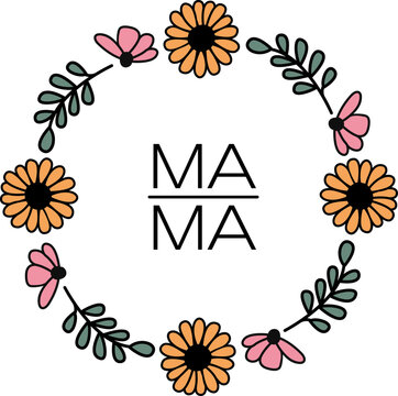 Mama Wreath Vector