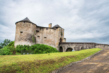 Obraz premium Medieval castle of Mauléon-Licharre in the Pyrenees, France