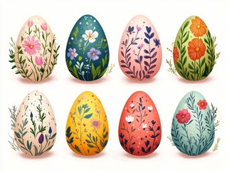 Floral Easter Eggs.