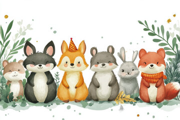 Naklejka premium A Jungle of Joy for Your Birthday