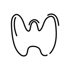 Internal organs line icons