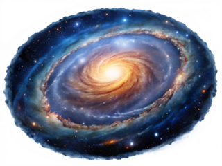 spiral galaxy isolated on a white background.PNG