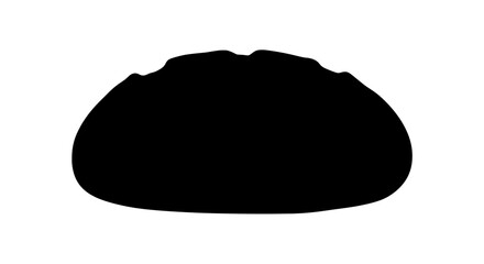 Silhouette of a Loaf of Bread: A minimalistic silhouette of a fresh-baked loaf of bread.