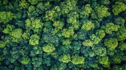 Abstract forest and tree landscape texture, aerial top view of lush forest, showcasing healthy ecosystem and vibrant green foliage. High-resolution image highlighting natural textures