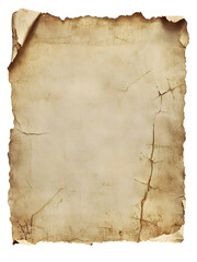 This image portrays a distressed, aged piece of paper with cracks, tears, and curled edges, suitable for backgrounds.