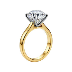 Diamond Ring isolated on a transparent background