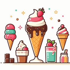 ice cream, food, dessert, cream, background, summer, sweet, ice, cold, chocolate, frozen, creamy, delicious, flavor, dairy, vanilla, cone, waffle, isolated, gelato, colorful, tasty, strawberry, closeu