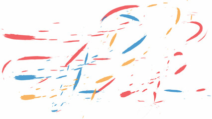 Colorful splashes on white background