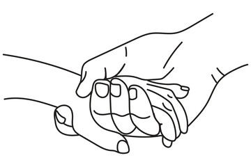 Helping hand Hands of a man and a woman reach out to each other support