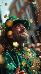 Magical street performance a leprechauns juggling delight