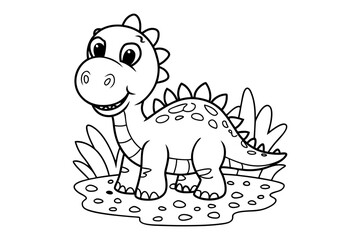 Funny alligator hand drawn for kids' page Cute  Cartoon Icon Illustration. Animal Hero Icon Concept Isolated. Flat Cartoon Style