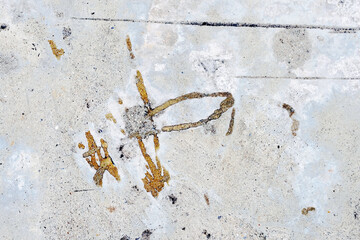 Abstract texture and form on the floor.