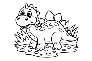 Funny alligator hand drawn for kids' page Cute  Cartoon Icon Illustration. Animal Hero Icon Concept Isolated. Flat Cartoon Style