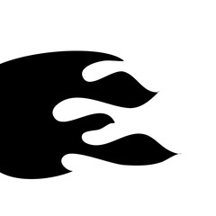 Tribal hotrod muscle car silhouette

