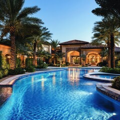 Resort-style luxury pool