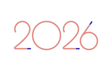 . new year 2026 number vector illustration isolated on white background USA flag 2026 new year