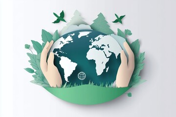 World Environment Day Concept, A Earth Holding By Two Hand