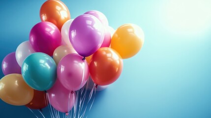 Bright Balloons Adorning  April Fool's Day in Minimalist Elegance, Celebrating Joy and Simplicity
