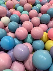 a collection of small, colorful plastic balls