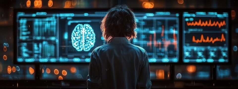 Advanced Medical Technology in Healthcare Analysis of Brain Scans by Surgeon Doctor using Holographic Displays and Networking Innovations