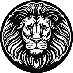 Naklejka premium lion on a white background
