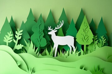 World Environment Day , A Deer Stay At Depp Green Forest