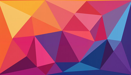 Fototapeta premium Vibrant abstract triangles in modern design, trendy clipart background
