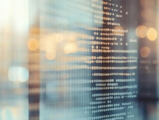 Abstract digital pattern with blurred lights, representing technology and innovation. Perfect for tech backgrounds, website headers, and futuristic designs.