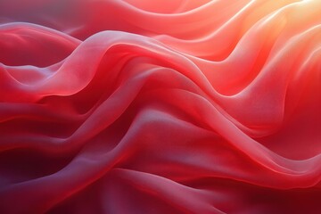 Obraz premium Red Abstract Background Smooth Satin Luxury Fabric Wavy Fluid Design