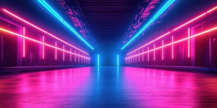 Futuristic Neon Gaming Background for Competitive Esports Live Streaming Tournament