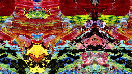 Naklejka premium Abstract art background . Hand painting artwork on canvas .