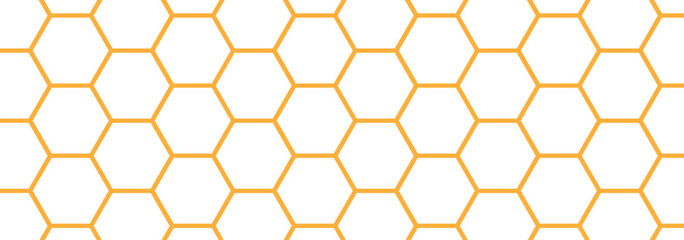 Abstract simple outline honeycomb pattern. Honeycomb pattern seamless background. Abstract yellow or orange honeycomb texture horizontal backdrop design. polygon science vintage square mosaic texture.