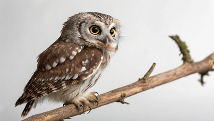 Obraz premium Elf Owl in full view on studio background
