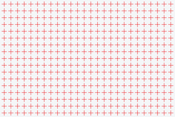 Cross seamless pattern in red and white color. Cross or plus symbol decoration illustration vector. Abstract geometric texture with faded blue and white rectangle print. mathematic vector illustration