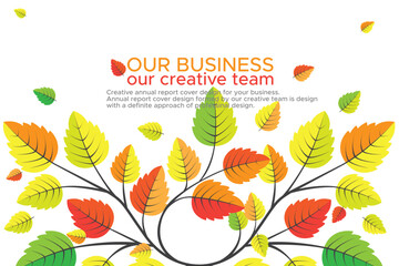 Fototapeta premium Yellow leaf template background Autumn design