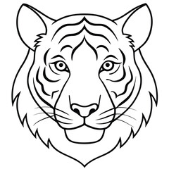 Fototapeta premium tiger head silhouette