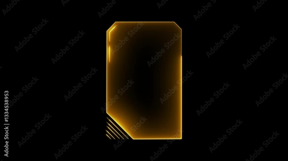 Wall mural high technology digital element curve stage with glowing neon pedestal for layout and showcase. hud 