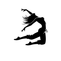 Fototapeta premium Free-spirited dancer in an expressive leap