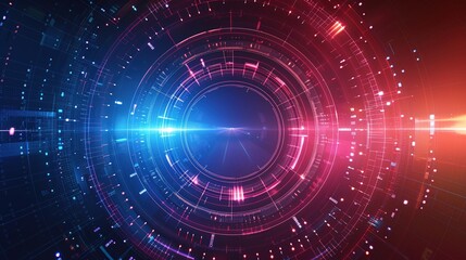 Obraz premium Exploring the Allure of Technology Line Radial Backgrounds: A Visual Dive