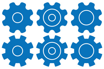 Gear icon collection. Cogwheel icons. Cog wheel icon. Gear wheel icon. 