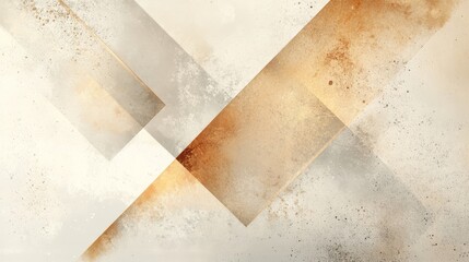 Light pastel soft pale brown gold golden champagne beige white abstract geometric background with lines triangles and angles