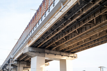 高速道路の橋脚の老朽化の状況