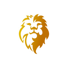 elegant lion head silhouette logo