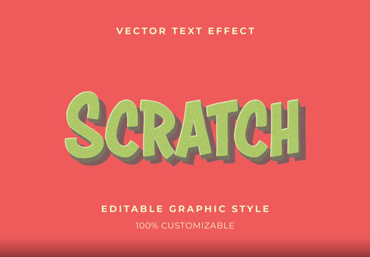 Green and Beige Vintage Bold Scratch Text Effect