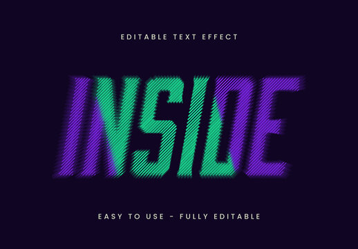 Green And Purple Font Glitch Speed Text Effect