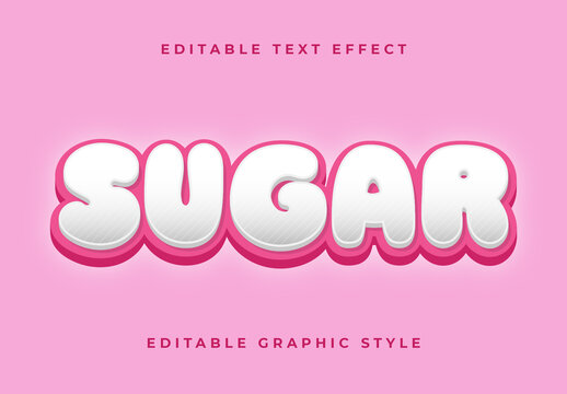 Pink And White Sugar Sweet Font Soft Cute Text Effect
